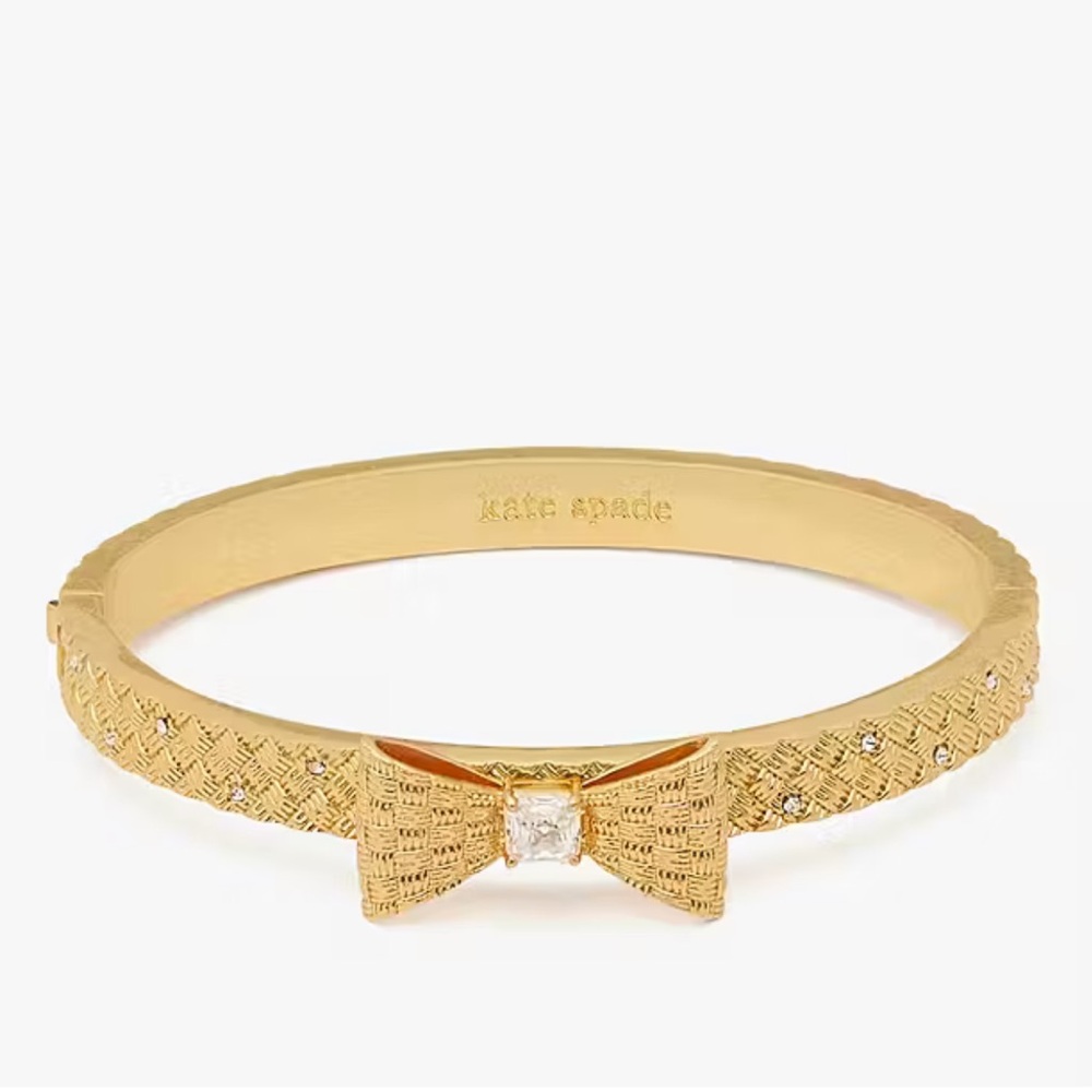 $135  KATE SPADE WRAPPED IN A BOW HINGED
BANGLE BRACELET